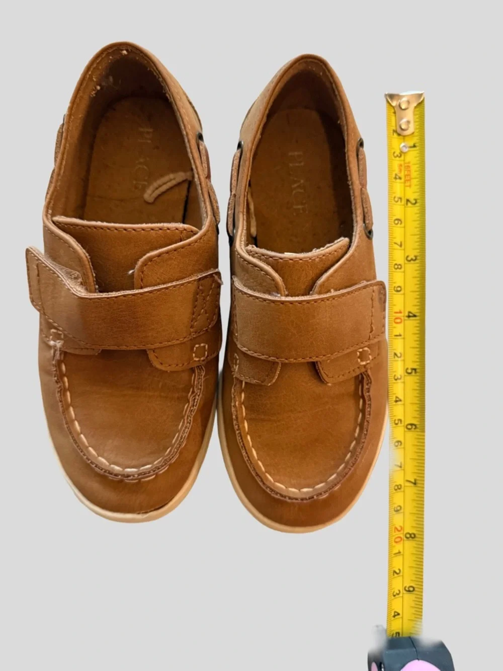 Children's Place Boys Brown Velcro Boat Shoes - Size 11